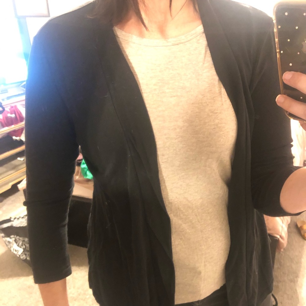 Black 3/4 Sleeve Cardigan From NY&Co